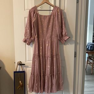 Ivy City Co “Starry Nights” dress in purple - large